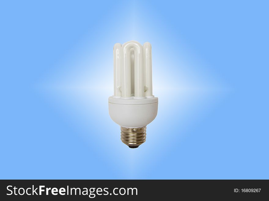 Electric bulb on a blue background