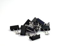 Binder Clips Pile Stock Photography