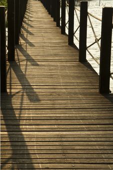 Wooden Bridge Stock Images
