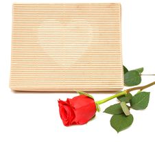 Red Rose And Gift Box Royalty Free Stock Images Red Rose And Gift Box Royalty Free Stock Images