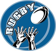 Rugby Player Hands Catching Ball Royalty Free Stock Photography Rugby Player Hands Catching Ball Royalty Free Stock Photography