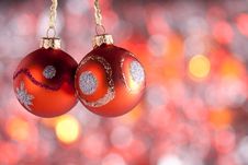 Christmas Ornaments On Abstract Background Stock Photos Christmas Ornaments On Abstract Background Stock Photos