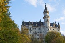 Neuschwanstein Castle In Trees Stock Photo Neuschwanstein Castle In Trees Stock Photo