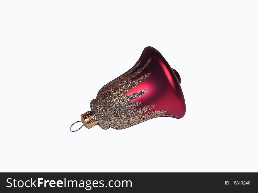 Isolated Christmas tree decoration on the white background