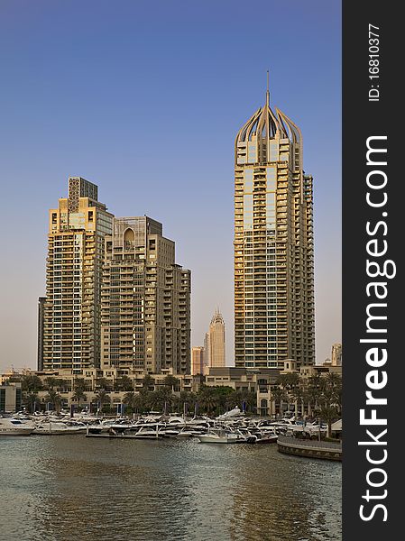 Modern building in the Dubai Marina