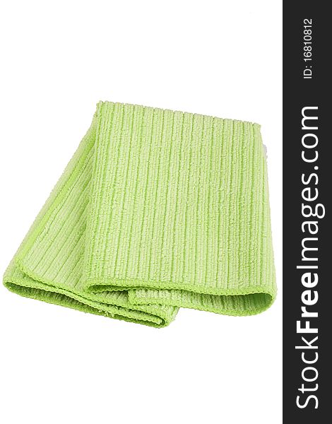 Soft green cloth fabric for cleaning the home and office.