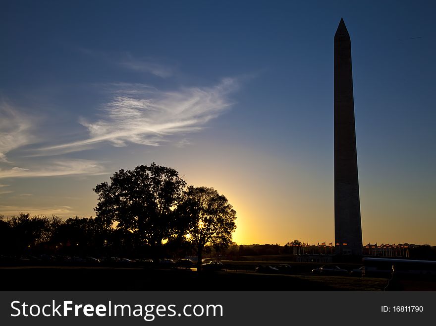 The Washington Monument at Sunset