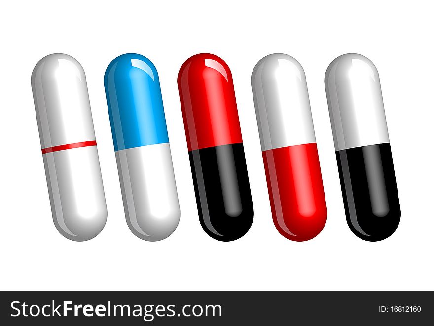 Set of color capsules