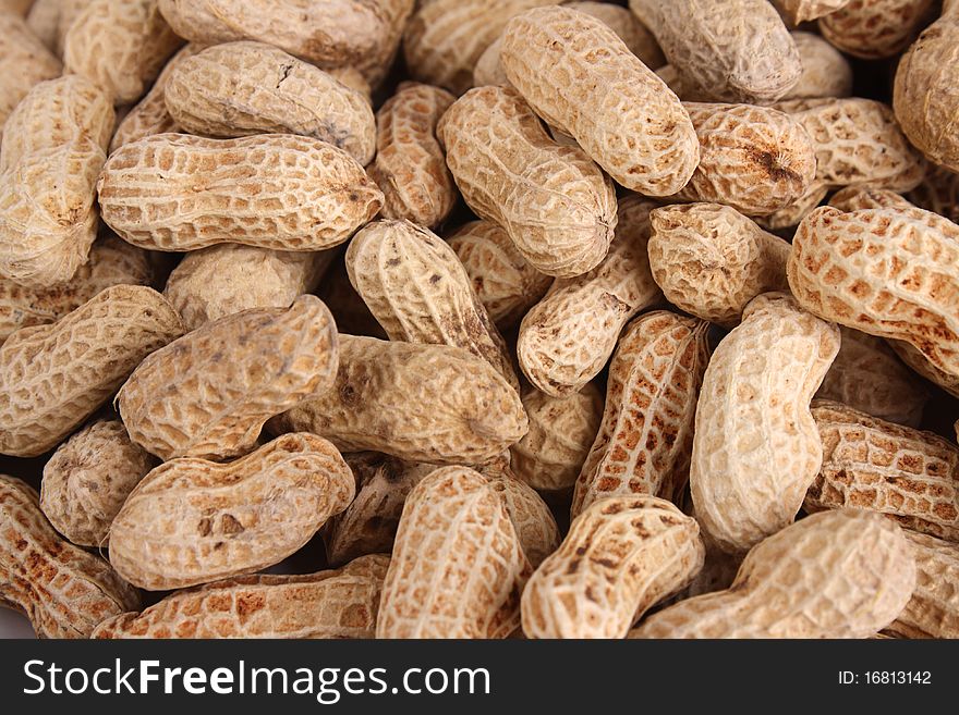 Shooting a bunch of peanuts on a whole background. Shooting a bunch of peanuts on a whole background