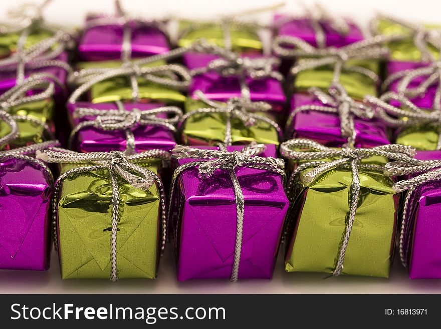 Purple And Green Parcel Background
