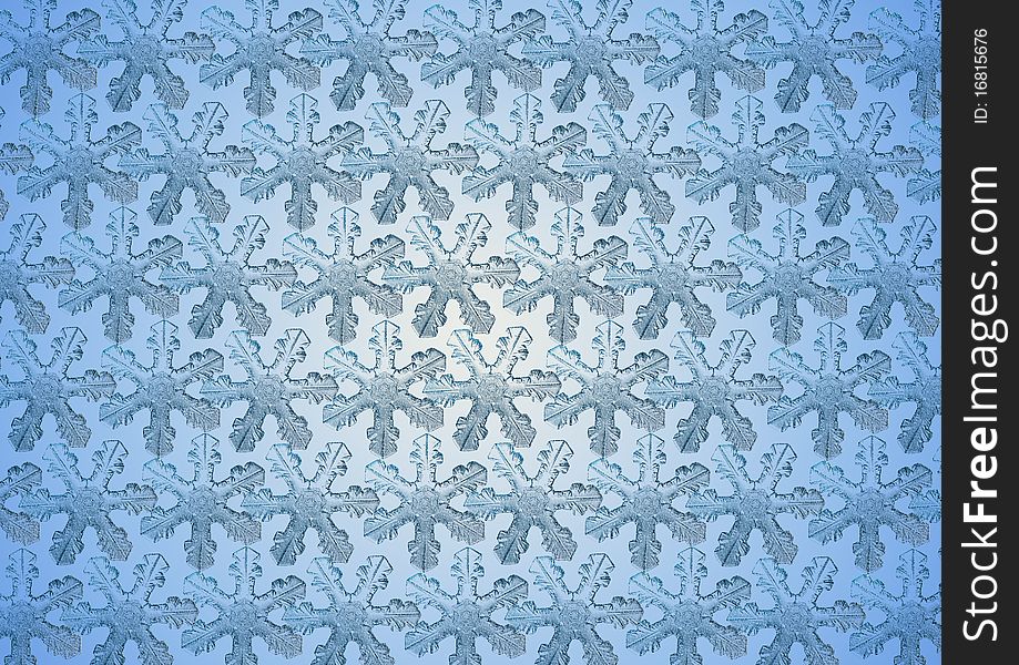 Blue snowflakes as christmas and winter background