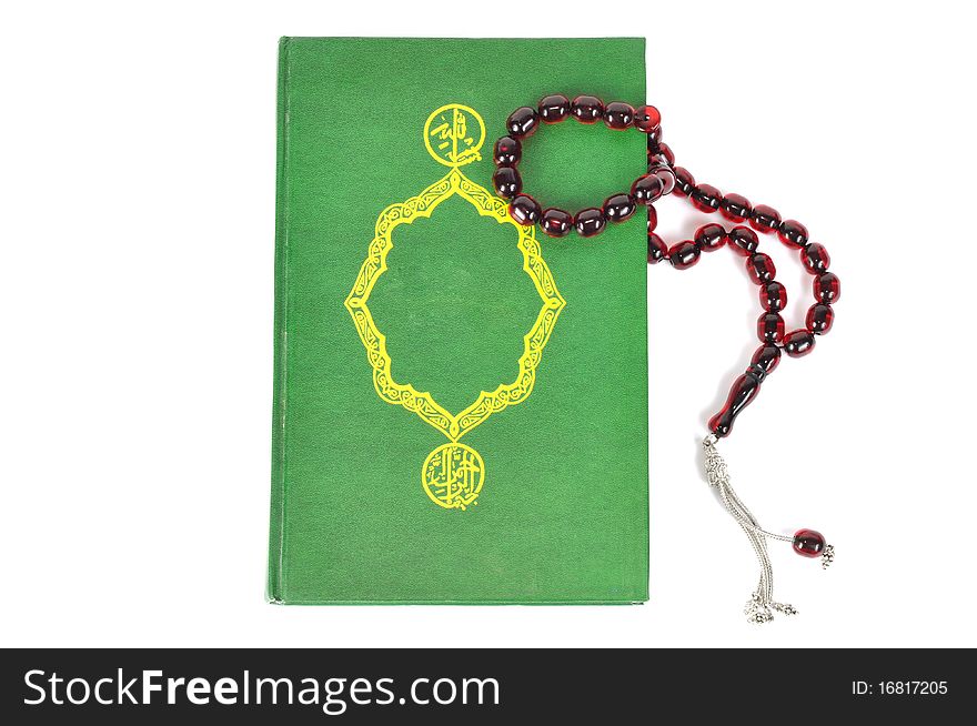 Muslim rosary beads and Quran