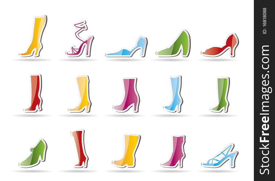 Shoe and boot icons