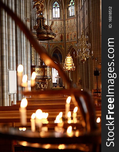 Uppsala Cathedral, Beautiful autumn afternoon at Uppsala Sweden. Uppsala Cathedral, Beautiful autumn afternoon at Uppsala Sweden