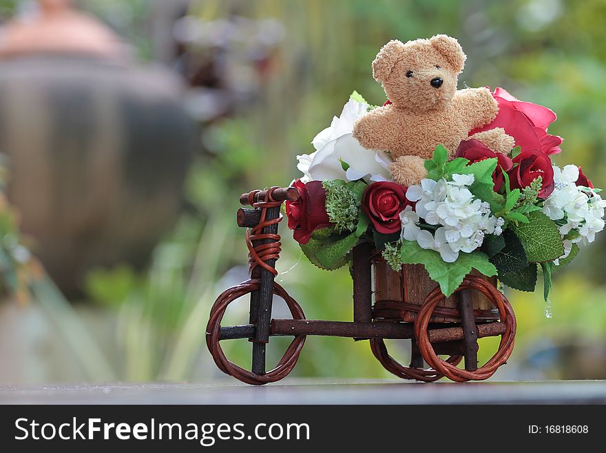 Bear With Beautiful Flowers.