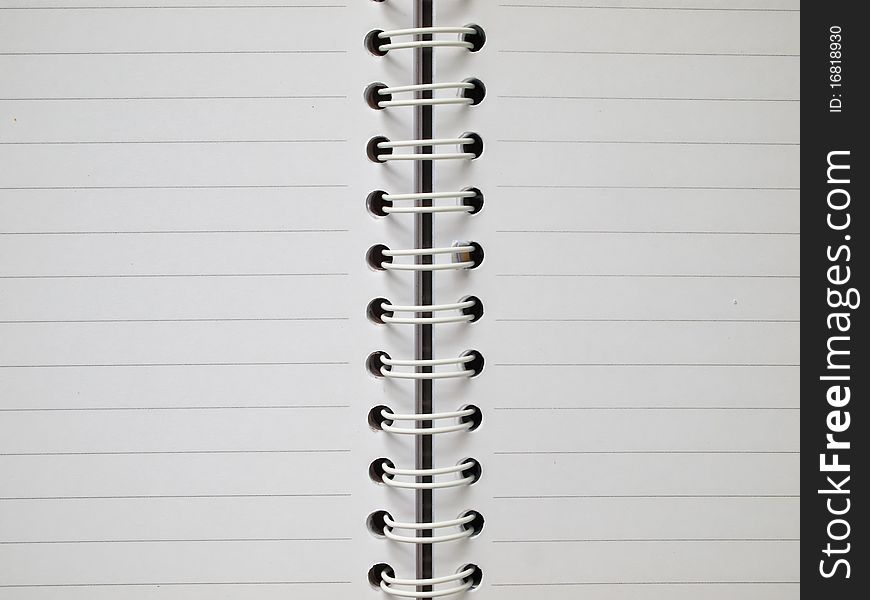 Open White two page notebook with line. Open White two page notebook with line