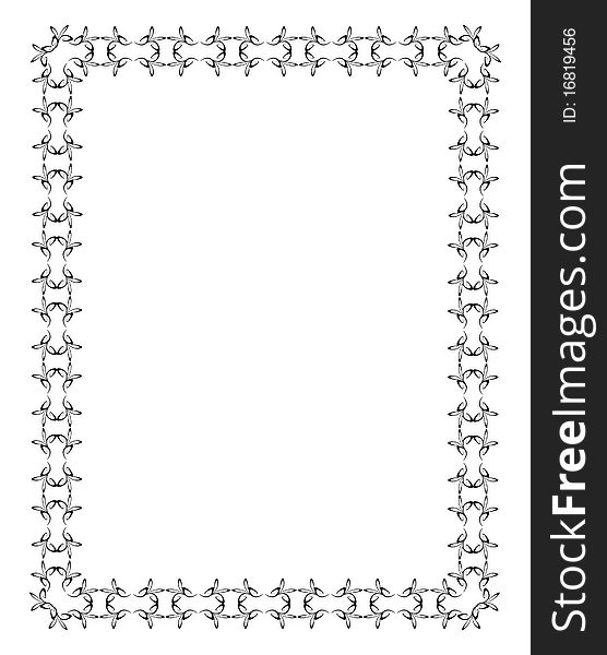 Black frame with abstract design