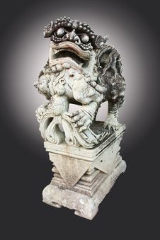 Chinese Lion Stone Stock Image Chinese Lion Stone Stock Image