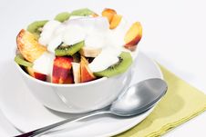 Bowl Of Fresh Fruit And Yogurt V1 Royalty Free Stock Images Bowl Of Fresh Fruit And Yogurt V1 Royalty Free Stock Images