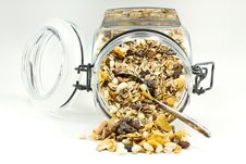 Muesli Breakfast With Spoon Stock Photography Muesli Breakfast With Spoon Stock Photography