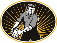 Rugby Player Passing Ball Stock Photography Rugby Player Passing Ball Stock Photography