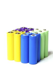 Batteries Isolated On White Background Royalty Free Stock Photos Batteries Isolated On White Background Royalty Free Stock Photos