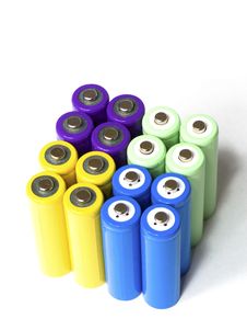 Batteries Isolated On White Background Royalty Free Stock Image Batteries Isolated On White Background Royalty Free Stock Image