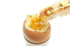 Soft Boiled Egg And Toast Royalty Free Stock Images