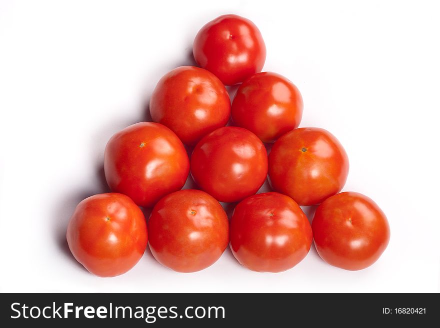 juice Tomato on white background