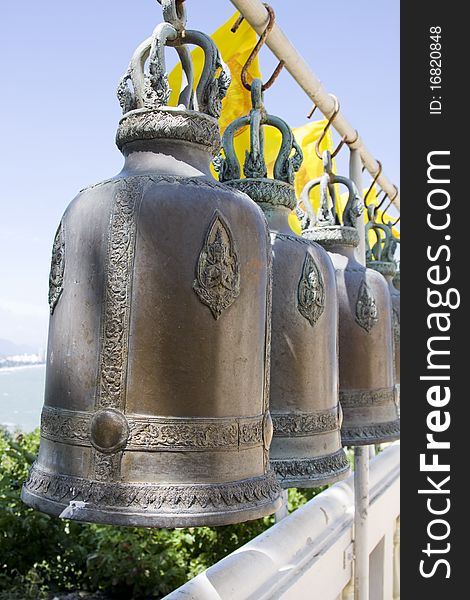 Bell in buddisht temple. Thailand.