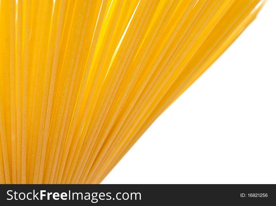 A bunch of spaghetti isolated on white. A bunch of spaghetti isolated on white