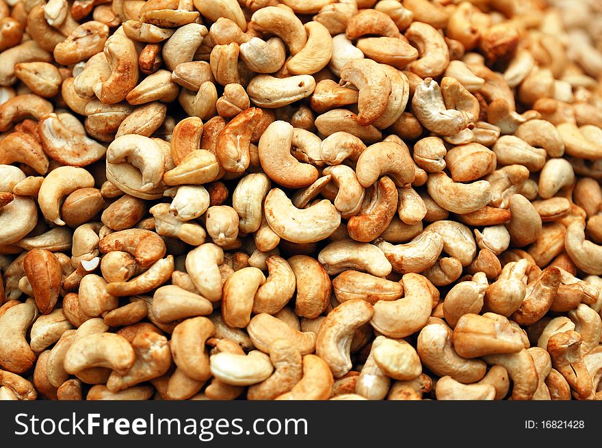 Close up of peanuts on market stand