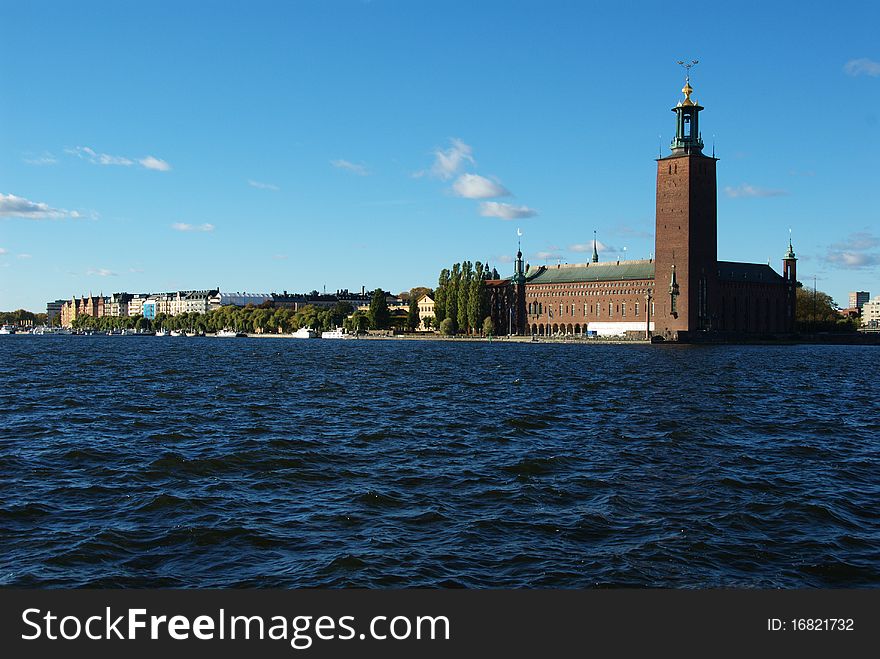 City hall,Stockholm, Sweden,seen from Riddarholmen