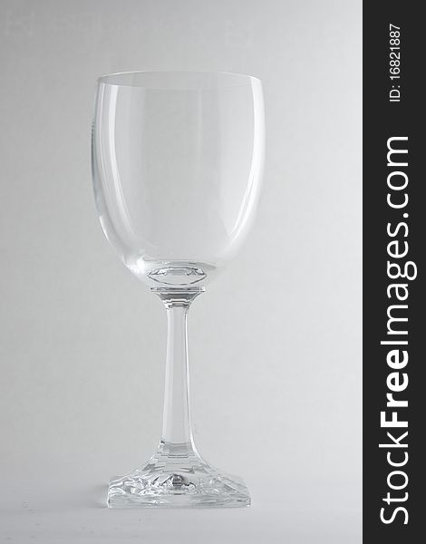 A transparent glass with a white background