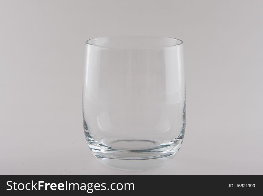 A transparent glass with a white background