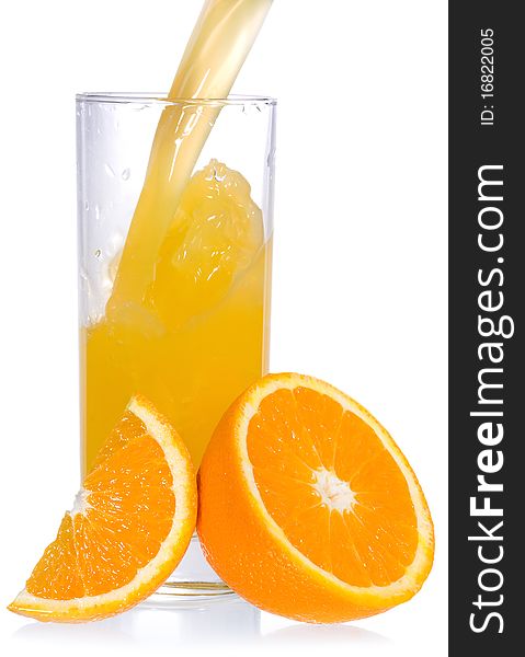 Orange juice with slice of orange