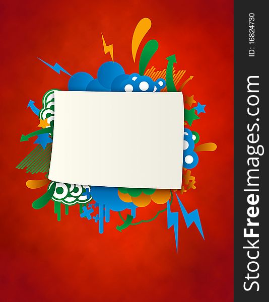 Multi-coloured banner for announcements and presentations. Multi-coloured banner for announcements and presentations.
