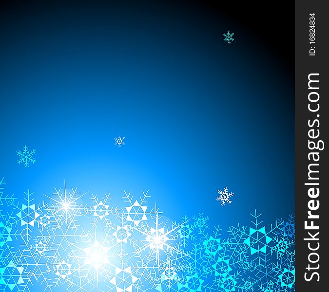 Christmas Background With Snowflakes