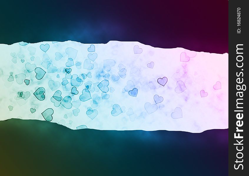 Abstract background from sparkling hearts