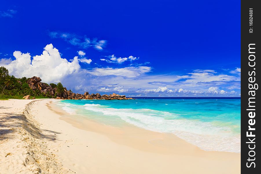 Panorama of tropical beach - nature background
