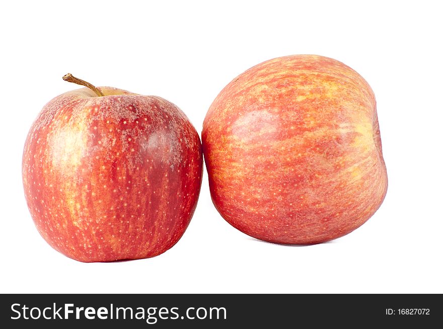 Pair apples isolated on a white background