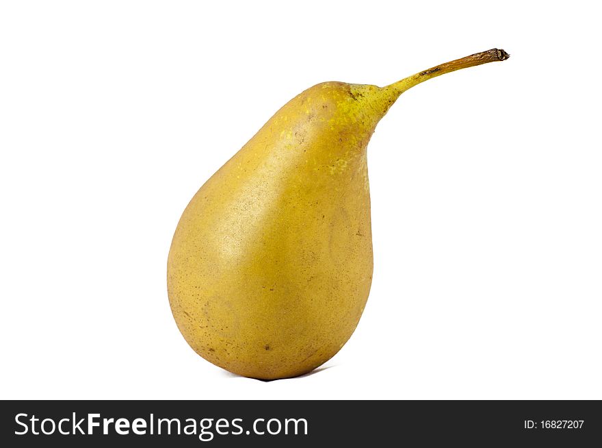 Single pear isolated on a white background. Single pear isolated on a white background