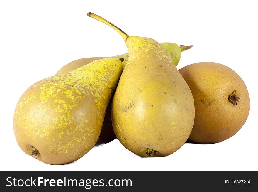 Pears isolated on a white background. Pears isolated on a white background