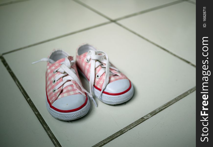 Pair of toddler basketball sneakers - baby. Pair of toddler basketball sneakers - baby