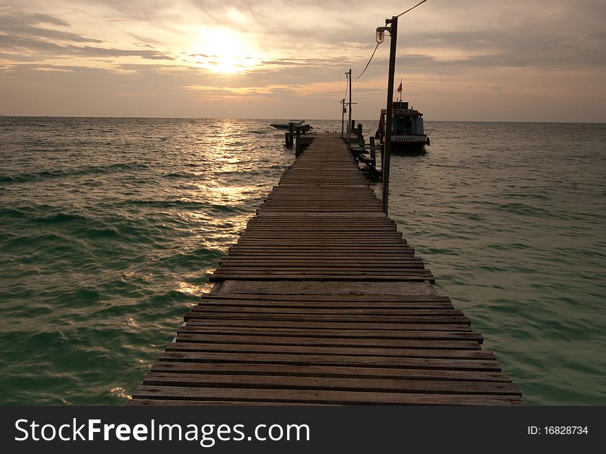 Pier on the beach, Samed island, Rayong, Thailand