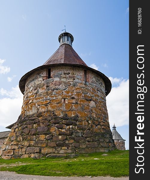 Tower of Solovetsky Orthodox monastery