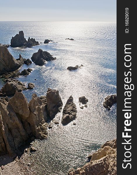 Coastine near Cabo De Gata, Almeria, Andalusia, Spain. Coastine near Cabo De Gata, Almeria, Andalusia, Spain