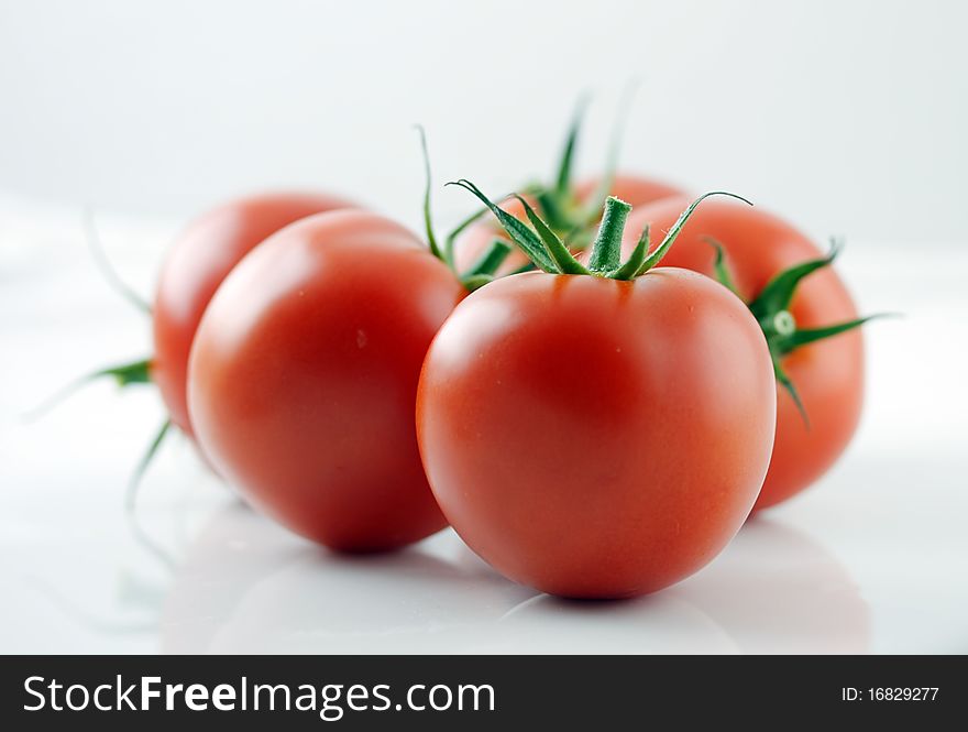 Small group of red tomatoes