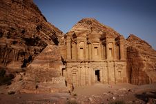 The Monastery In Petra, Jordan Stock Images