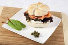 Smoked Salmon On Roll Stock Image Smoked Salmon On Roll Stock Image